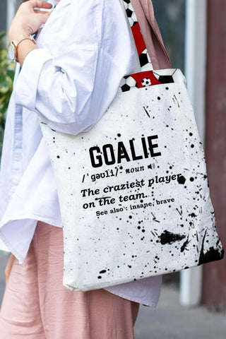 Goalie Goal Print Tote Bag