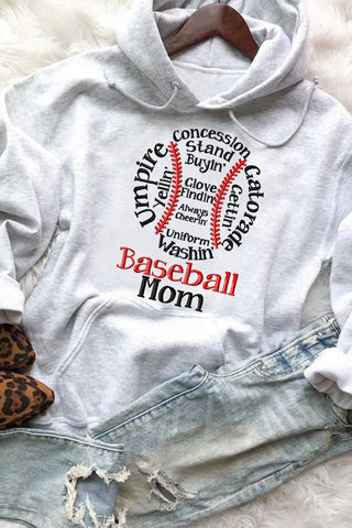 Baseball Mom Long Sleeve Hoodie