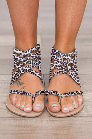 Leopard Flip Flops Sandal Shoes