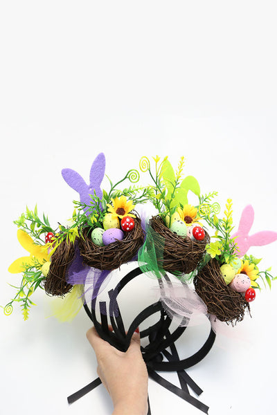 Happy Easter Bunny Bird Nest Decorative Headband