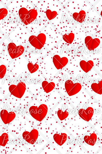 Love Heart-Shaped Polka Print Long Sleeve Shirt