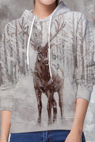 The Deer In The Snow Hoodie