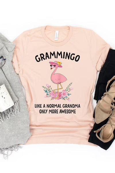 Flamingo Grammingo Like A Normal Grandma Only More Awesome Cute Grandma T-Shirt