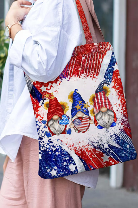 Flag Gnome Print Tote Bag