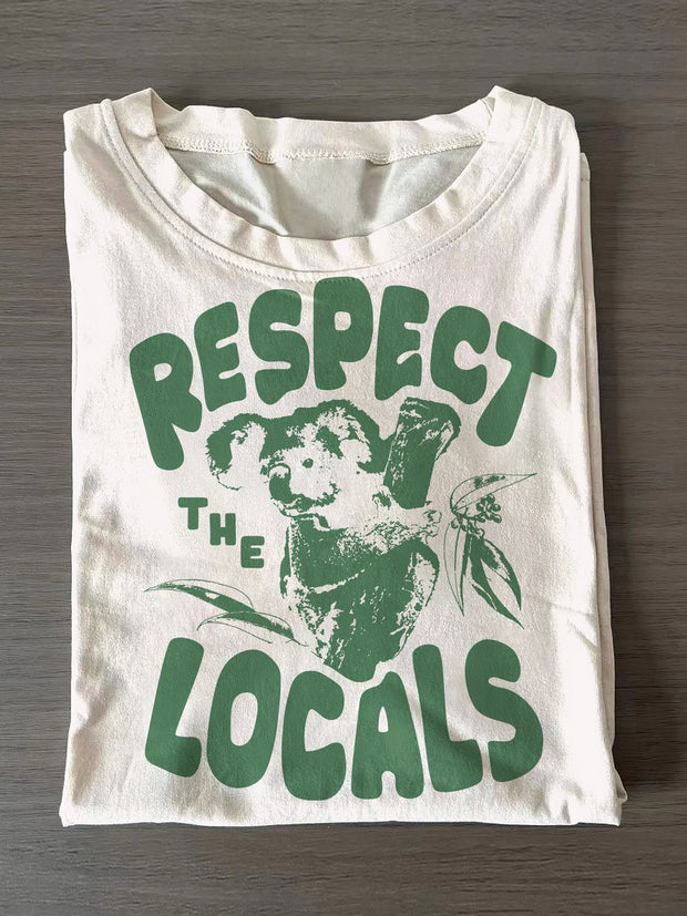 Unisex Protect Local Animals Art Illutration Short Sleeve Casual T-Shirt