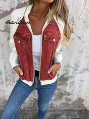 Casual V-neck Zipper Jacket