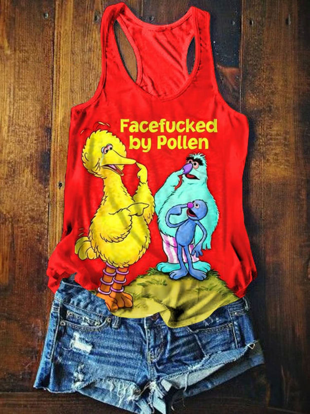 Women's Funny Retro Art Print Tank Top