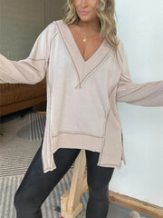 Women's V-Neck Loose Long Sleeve Top 🎁