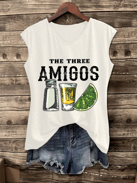 Women's The Three Amigos Cinco De Mayo Print Vest