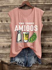 Women's The Three Amigos Cinco De Mayo Print Vest