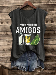 Women's The Three Amigos Cinco De Mayo Print Vest