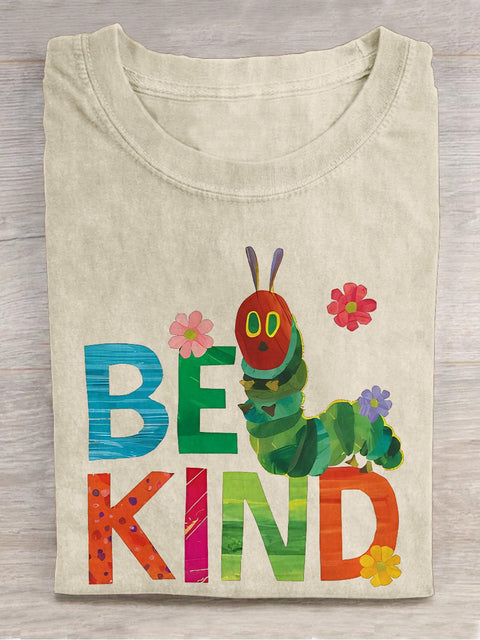 Be Kind Teacher Casual Print T-shirt