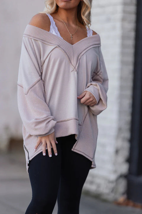 Women's V-Neck Loose Long Sleeve Top 🎁