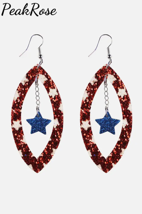 American Flag Stars And Stripes Earrings A