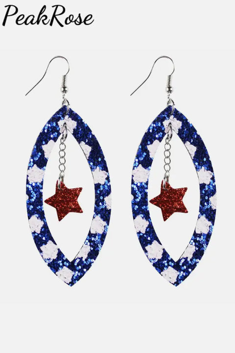 American Flag Stars And Stripes Earrings B