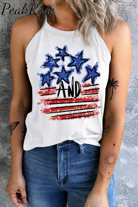 American Star Shape Tank Top S / Photo Color