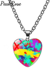 Autism Awareness Acceptance Love Multicolour Puzzle Necklace One Size / Style 4