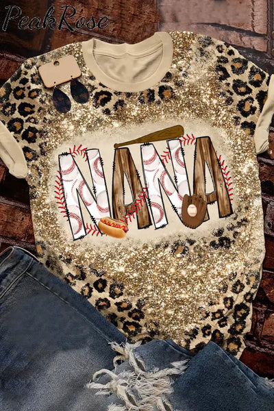 Baseball Nana Bleached Shirt T-Shirt