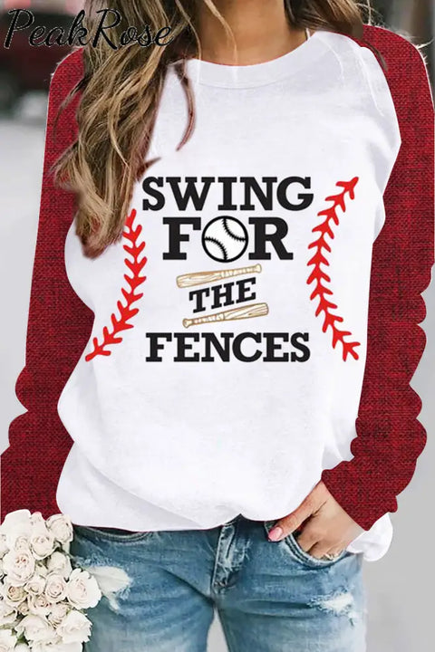 Baseball Swing For The Fences Sweatshirt