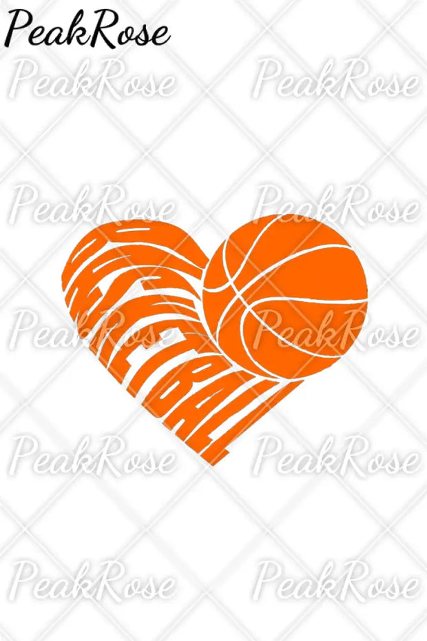 Basketball Heart Print Sweatshirt