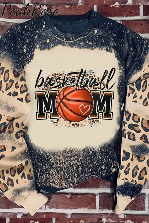 Basketball Mom Bleached Sweatshirt