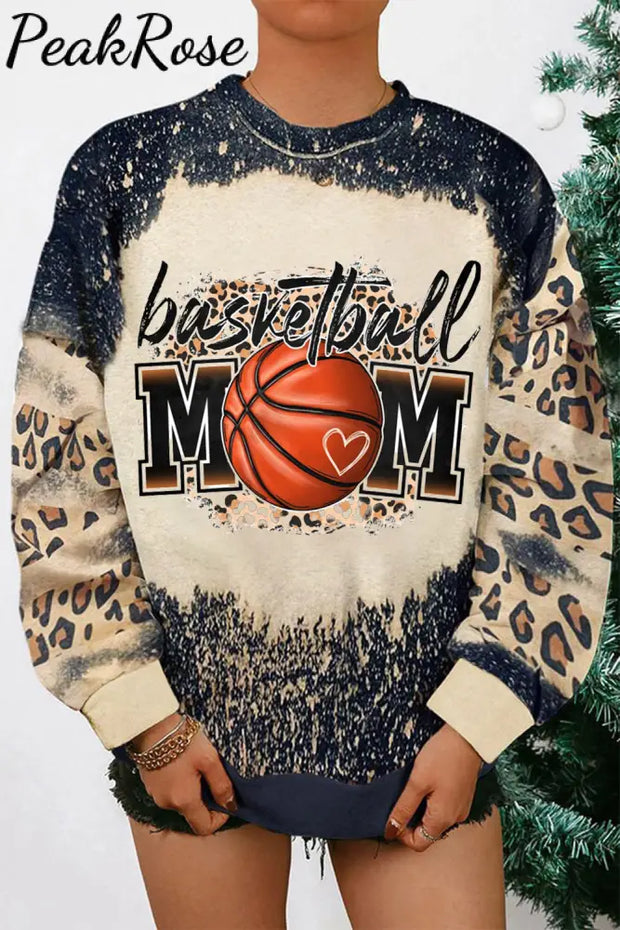 Basketball Mom Bleached Sweatshirt S / Photo Color