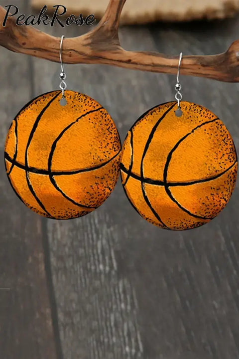 Basketball Print Earrings