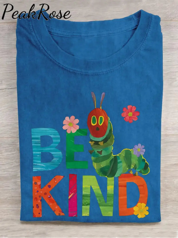 Be Kind Teacher Casual Print T-Shirt Blue / S Hot Sell