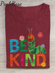 Be Kind Teacher Casual Print T-Shirt Maroon / S Hot Sell