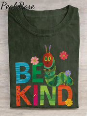 Be Kind Teacher Casual Print T-Shirt Olive / S Hot Sell