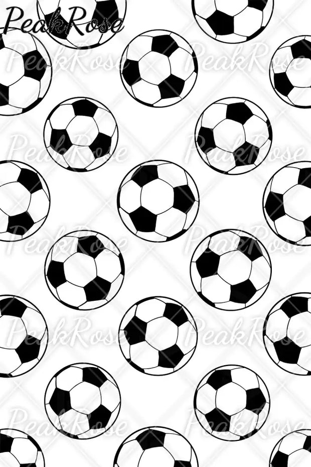 Black&White Soccer Ball Print Leggings Leggings