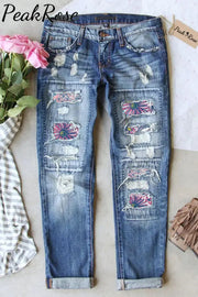 Bohemia Retro Ripped Denim Jeans