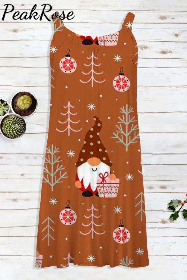 Brown Elf Christmas Gift Sleeveless Dress