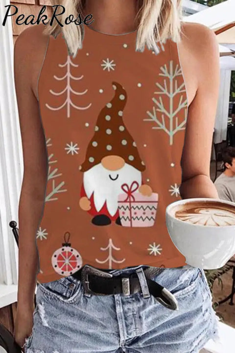 Brown Elf Christmas Gift Tank Top S /