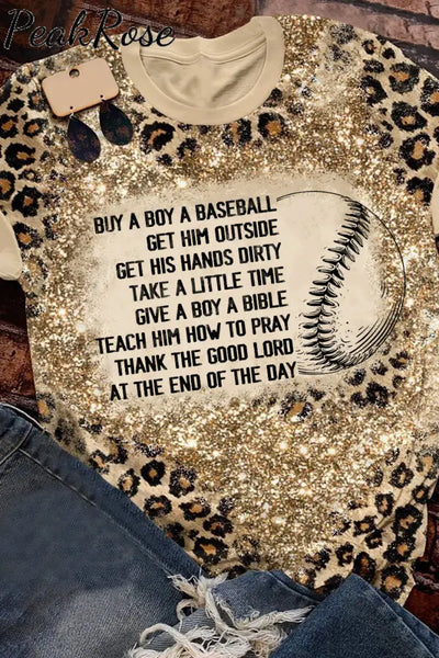 Buy A Boy Baseball Bleached Shirt T-Shirt