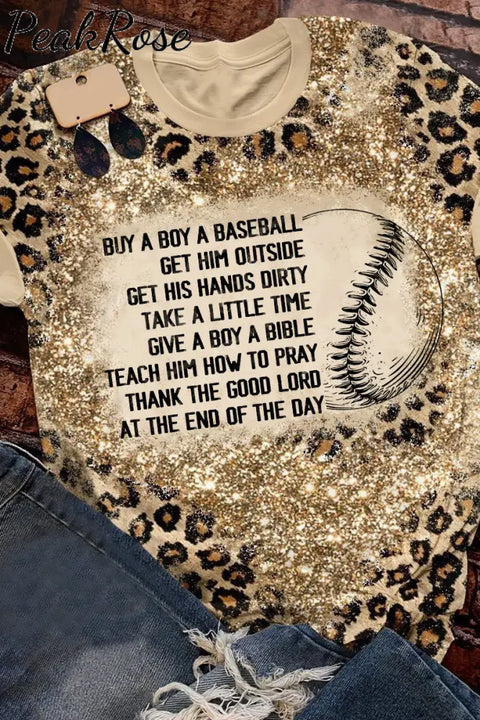 Buy A Boy Baseball Bleached Shirt T-Shirt