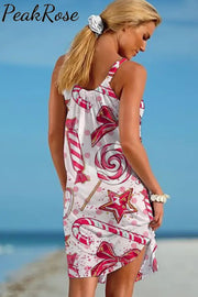 Candy Print Sleeveless Dress