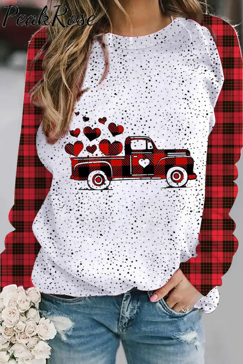 Car Plaid Sweatshirt S / Polka