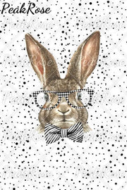 Casual Easter Bunny Rabbit With Black And White Plaid Print Sweatshirt