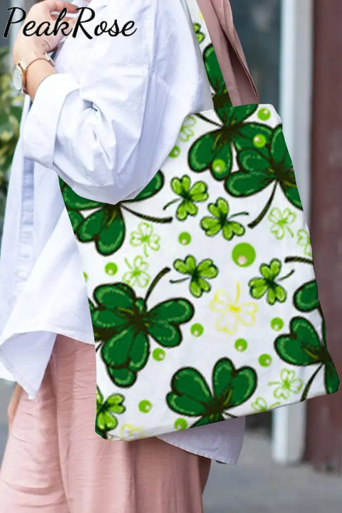 Casual Lucky Green Irish Shamrocks Tote Bag / 30*40 Cm