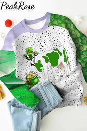 Casual Sheep In The Green Hills Printed Sweatshirt