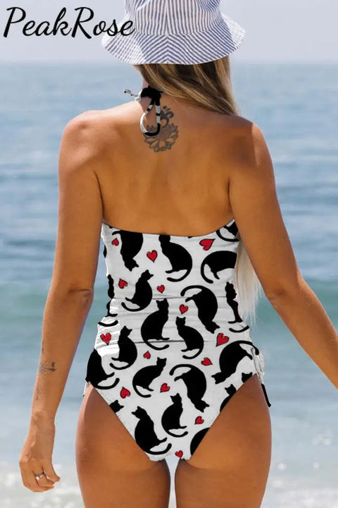 Cats With Hearts Bikini Swimsuit