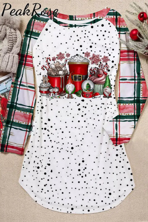 Christmas Gnome Plaid Loose Tunic