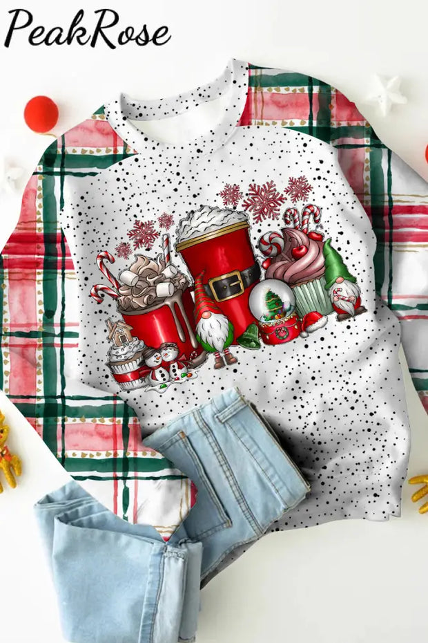 Christmas Gnome Plaid Sweatshirt