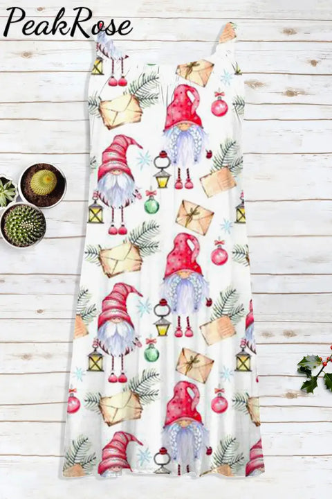 Christmas Gnome Sleeveless Dress