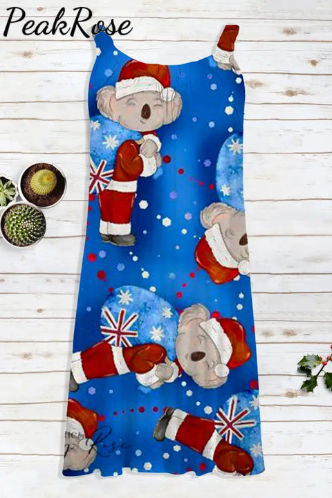 Christmas Koala Sleeveless Dress