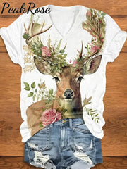 Christmas Print Casual T-Shirt Christmas