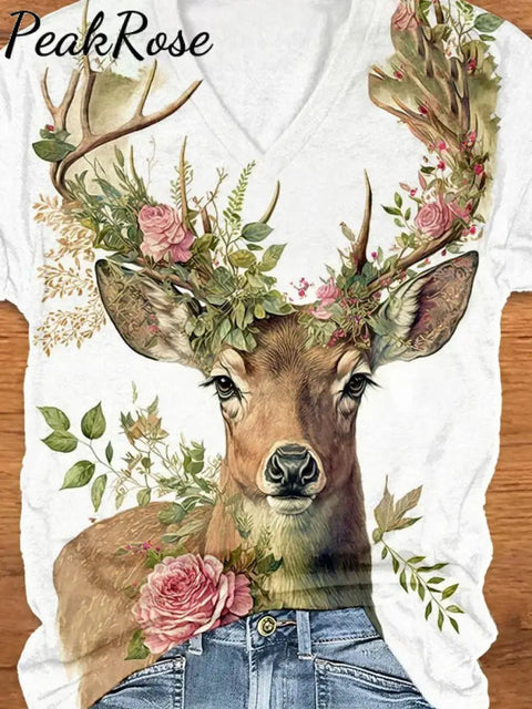 Christmas Print Casual T-Shirt Christmas