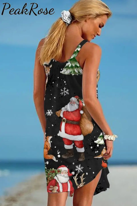 Christmas Santa Claus Sleeveless Dress