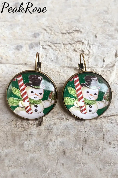 Christmas Santa Hook Earrings One-Size / Snowman